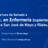 LLAMADO ASPIRANTE PARA COBERTURA DE CARGO LICENCIADOS EN ENFERMERÍA (SUPLENTE)